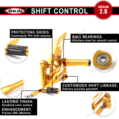 Kawasaki Ninja ZX6R V2.0 For 2025 - Black Motorcycle Footpegs