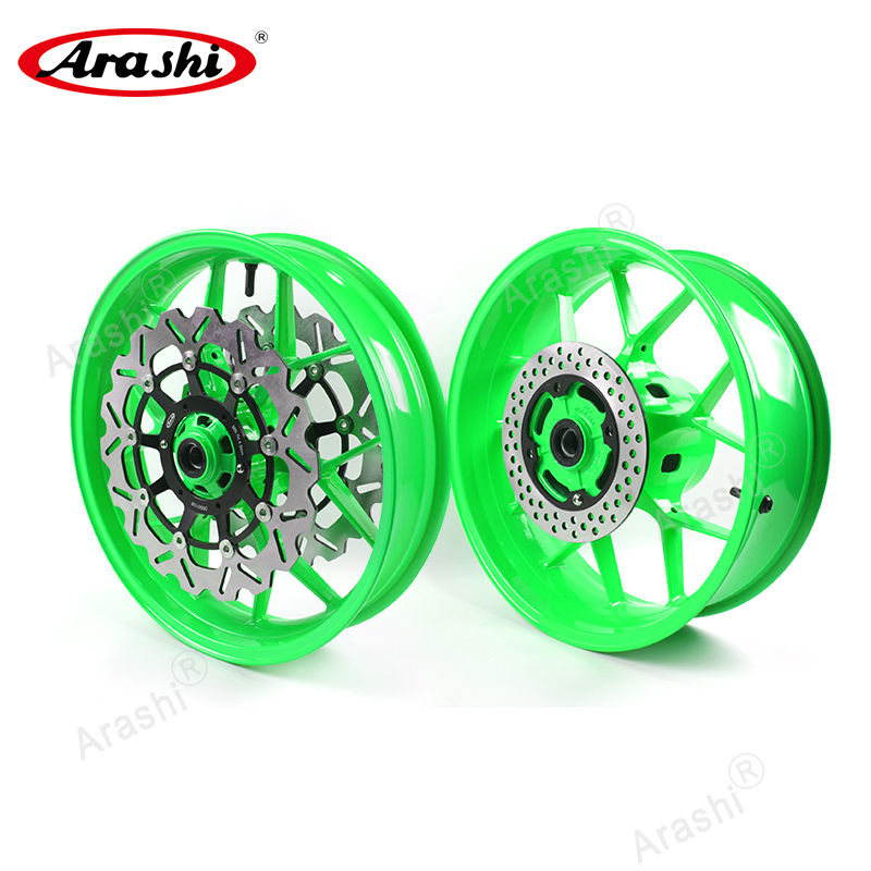 Thumbnail: Arashi Front Rear Wheel Rim Brake Rotor Set For HONDA CBR 600 RR 2007-2017