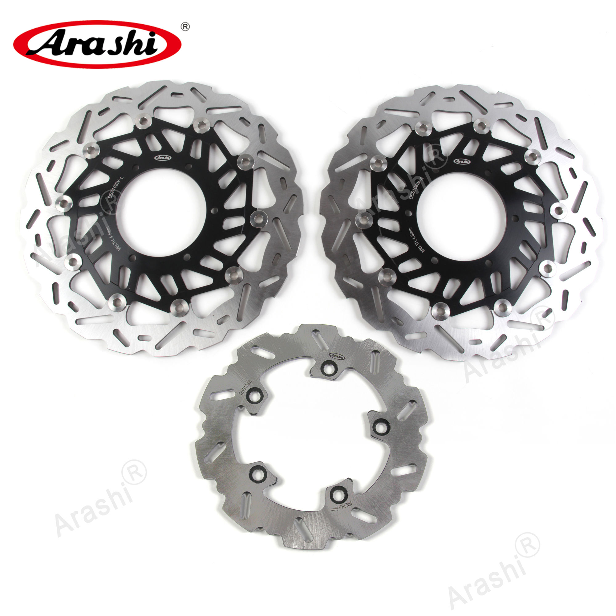 Arashi Front Rear Brake Rotor Set For SUZUKI GSX R / GSXR 1000 2017-2019
