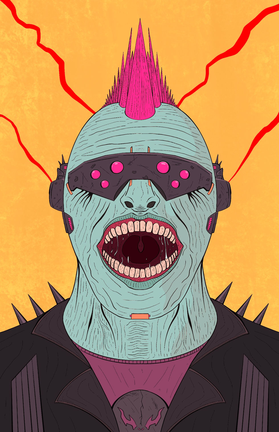 Cyberpunk art science fiction art artist illustrator cyber future punk