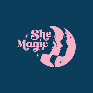 silhouette's of female faces looking celestial