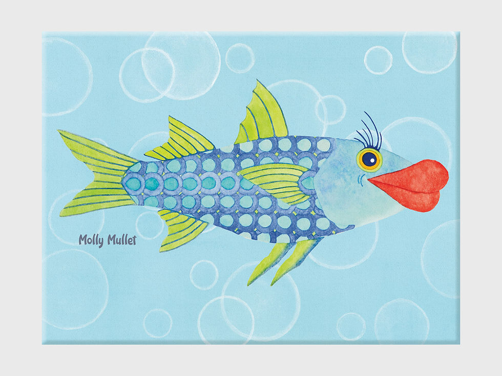 Thumbnail: Molly Mullet, Right Profile -  Wrapped Canvas
