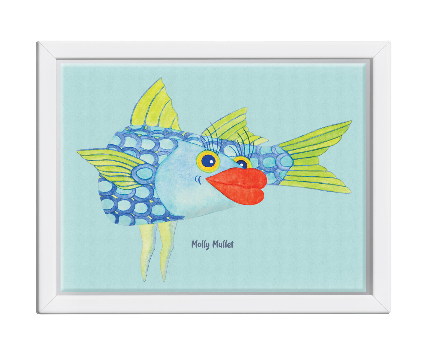 Molly Mullet, Turning Right -  Framed Canvas