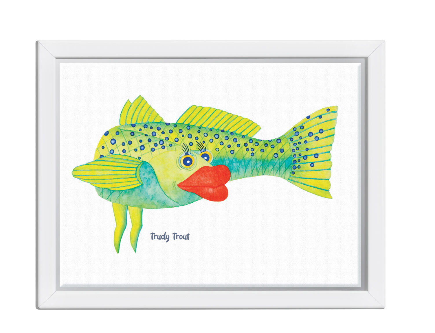 Trudy Trout, Turning Right - Framed Canvas