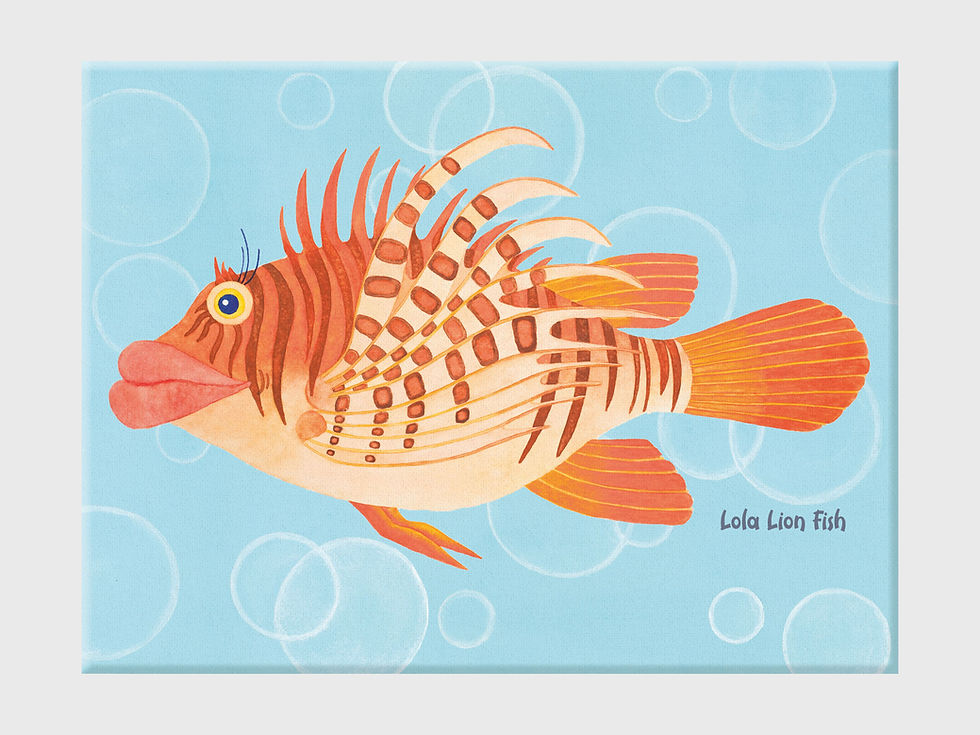 Thumbnail: Lola Lion Fish  Left Profile -  Wrapped Canvas