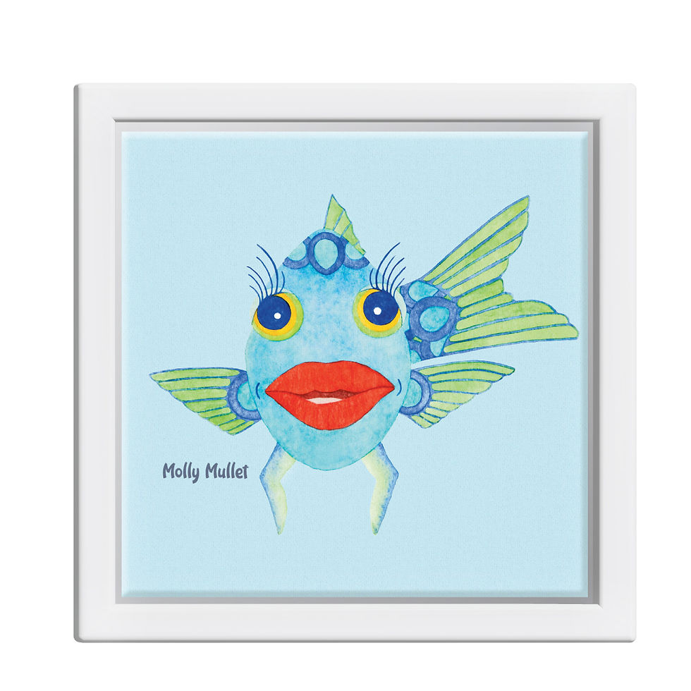Thumbnail: Molly Mullet -  Framed Portrait on Wrapped Canvas