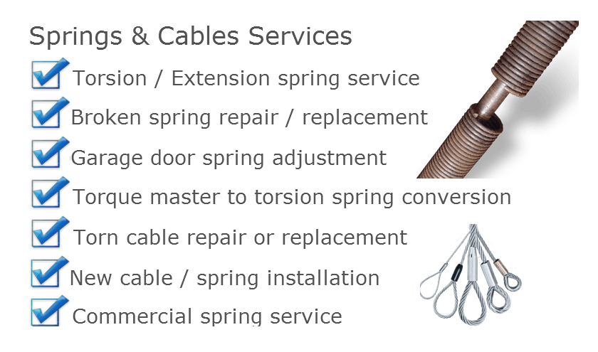 services all springs and cables