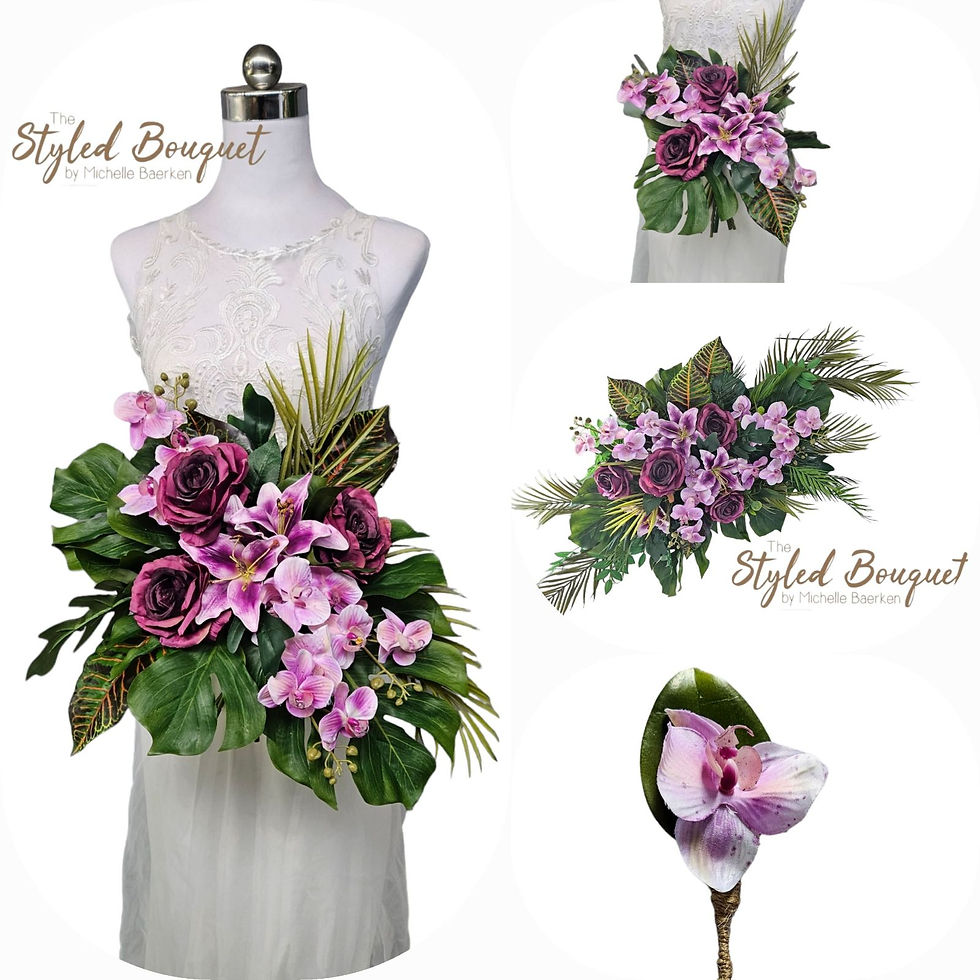 Thumbnail: Purple Tropical Mix Bridal Set
