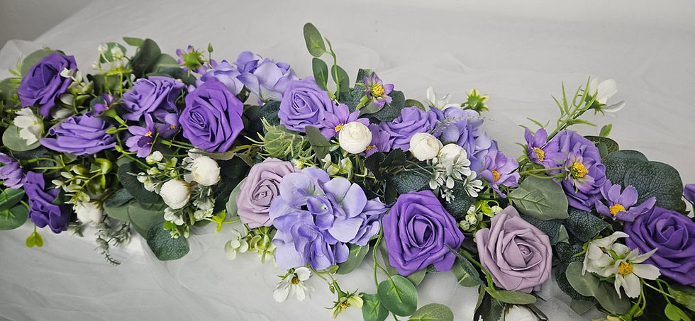 Thumbnail: Purple Rose Mix Table Garland