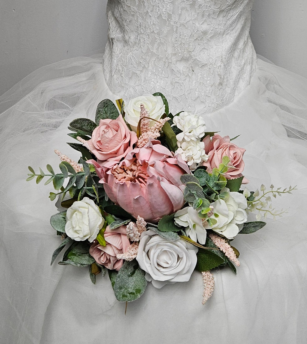 Thumbnail: Pink Native Protea Bridesmaid Bouquet