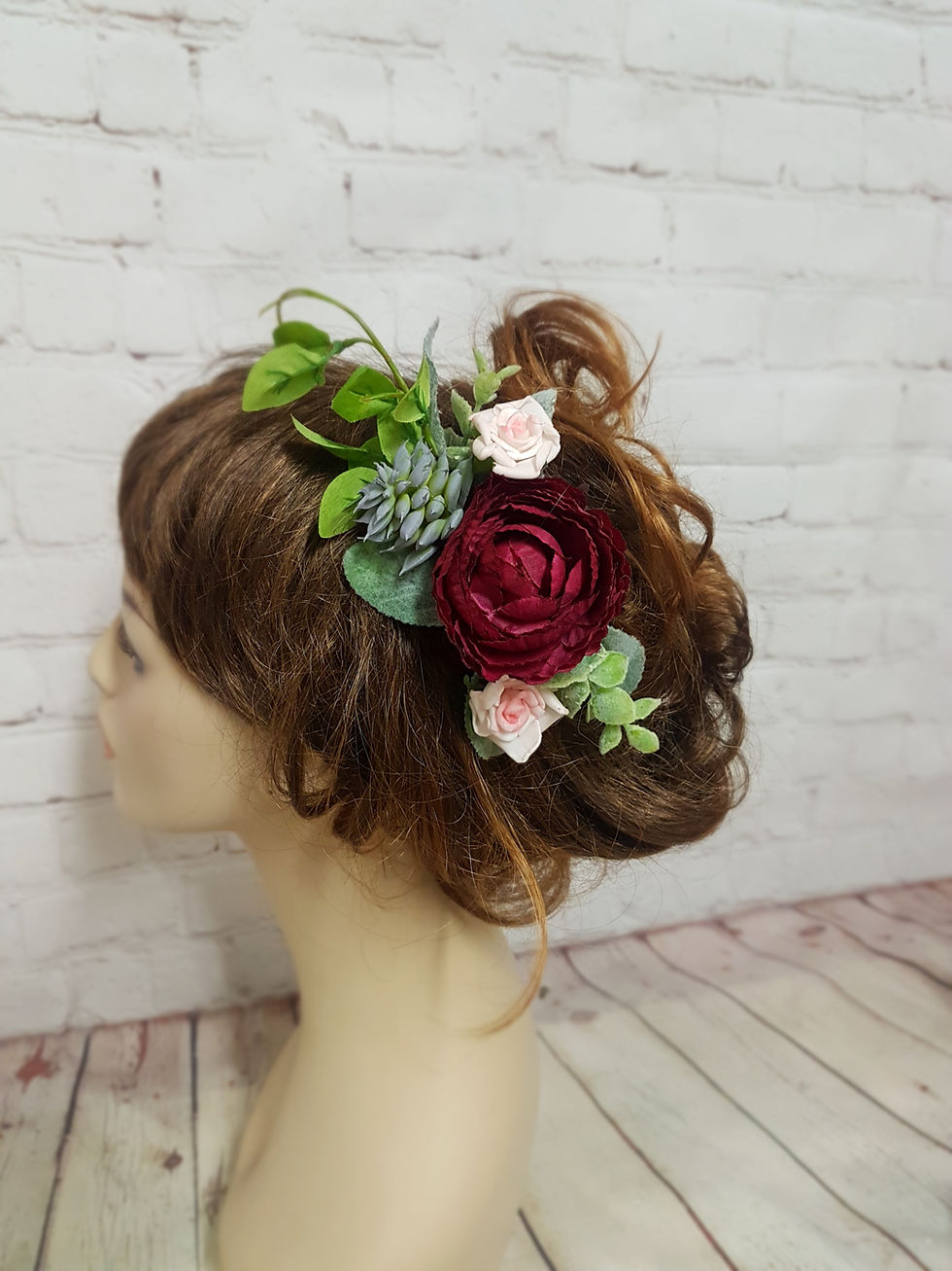 Thumbnail: Burg and Succulents Bridal Bouquet 