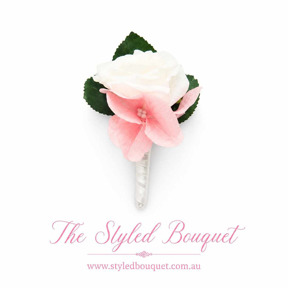Thumbnail: Bushland Roses Collection - Pink & White Silk Rose's