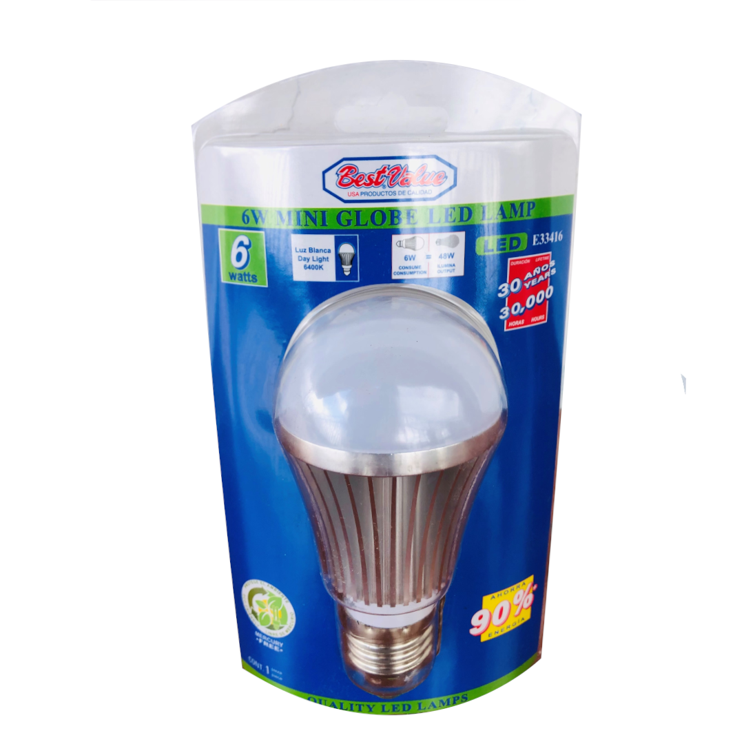 Bombillo LED 6W 6400K