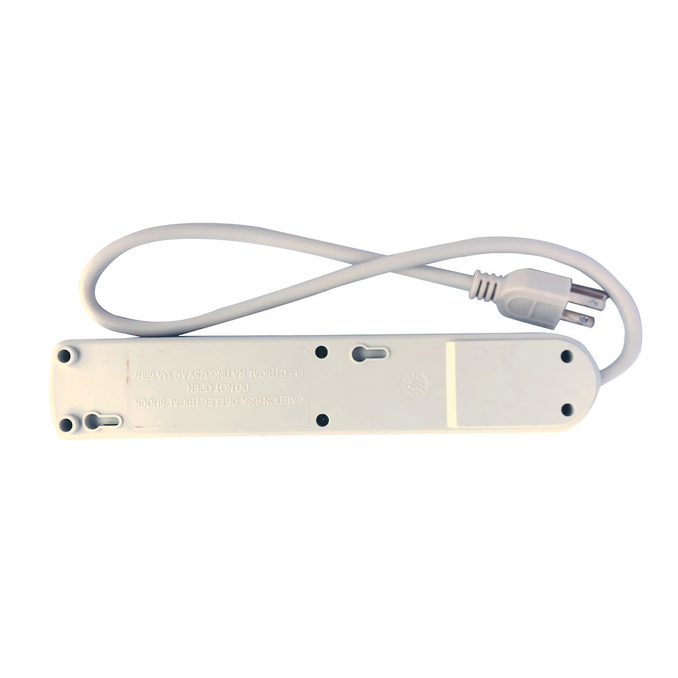 Miniatura: Regleta beige con 6 tomas