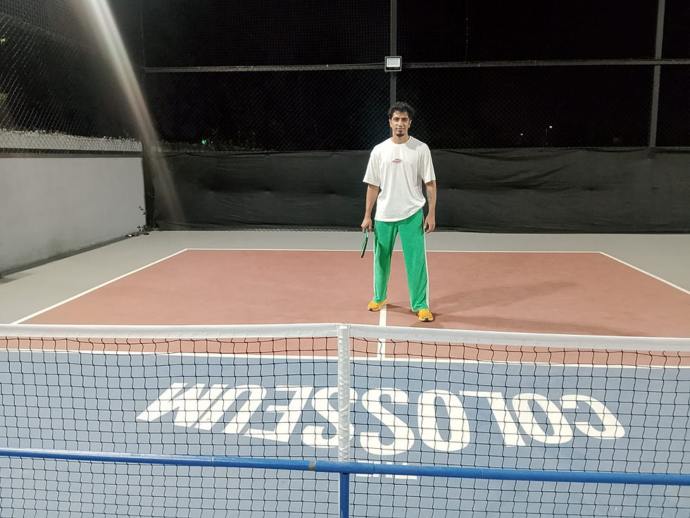 Shariq Hassan playing pickleball at -Dinkin Arena ECR Chennai