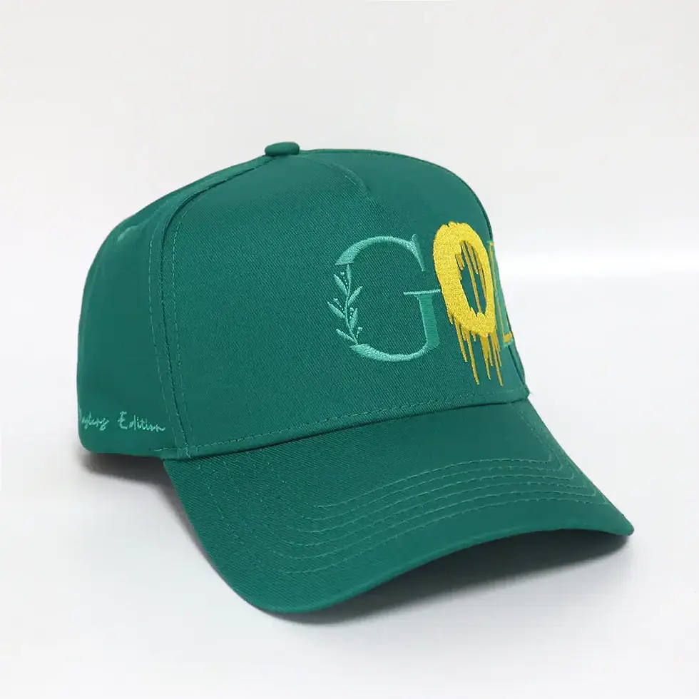 Thumbnail: Green baseball cap with embroidered GOAL text