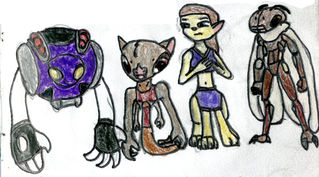 Alien Concepts: Floater, Ratsnake, Sphinx, Mothperson