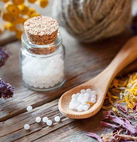 Bottles of Homeopathy Globules