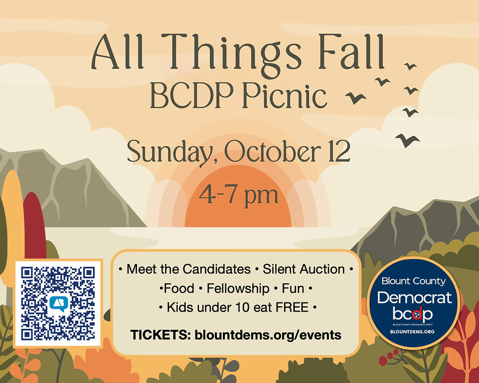 2025 Blount County Democratic Party Fall Picnic