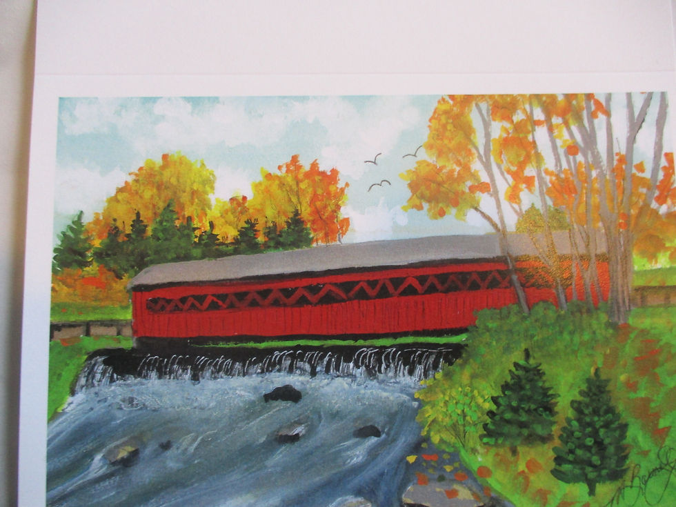 Bennington VT covered bridge fall