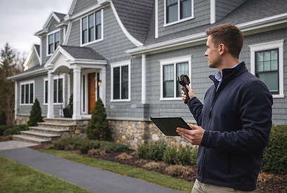home inspector using tools