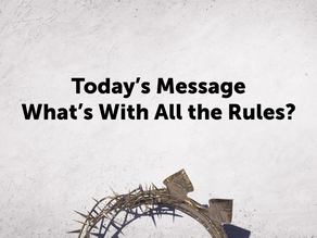 So what's with all the rules???