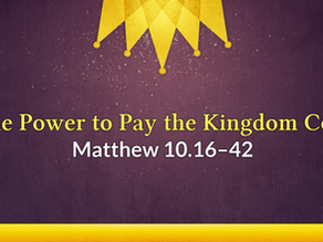 There is a cost to kingdom living.