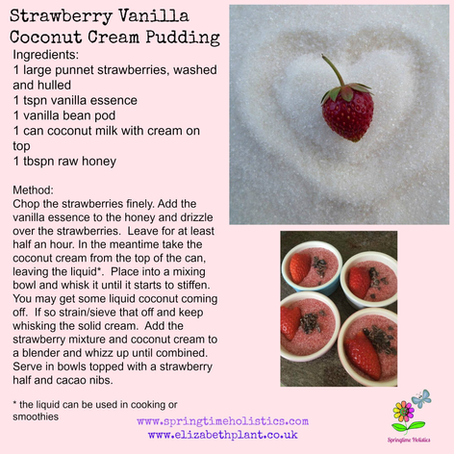Strawberry Vanilla Coconut Cream Pudding