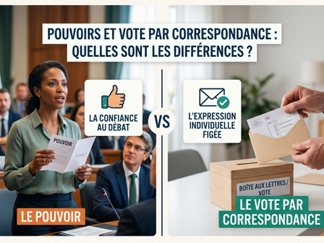 ⚖️Pouvoirs et vote par correspondance : quelles différences pour vos AG ?
