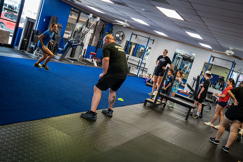 Student athletes training at SPI