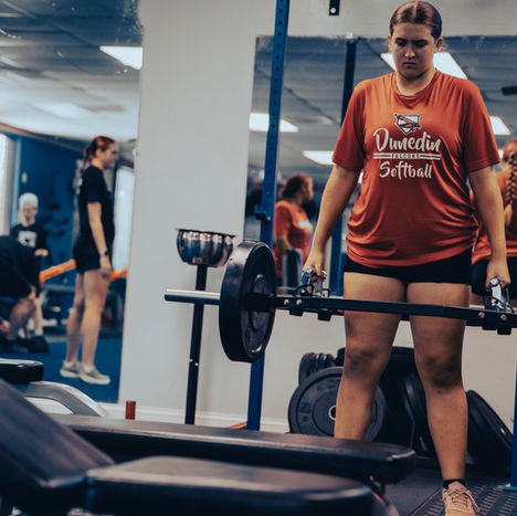 Dunedin falcons softball team training at SPI in Clearwater