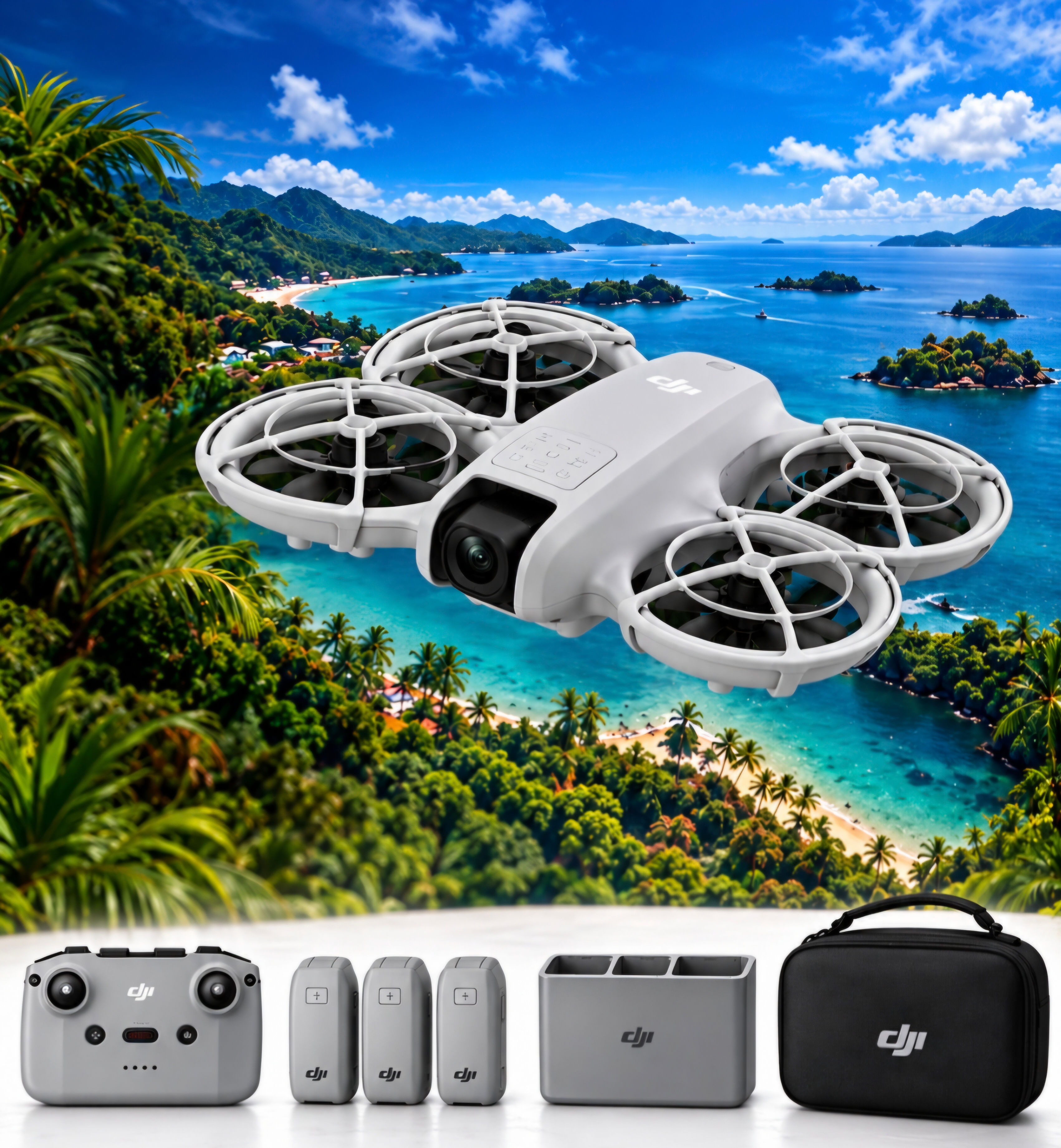 Drone DJI Neo – Pack complet avec 3 batteries, radiocommande et sacoche