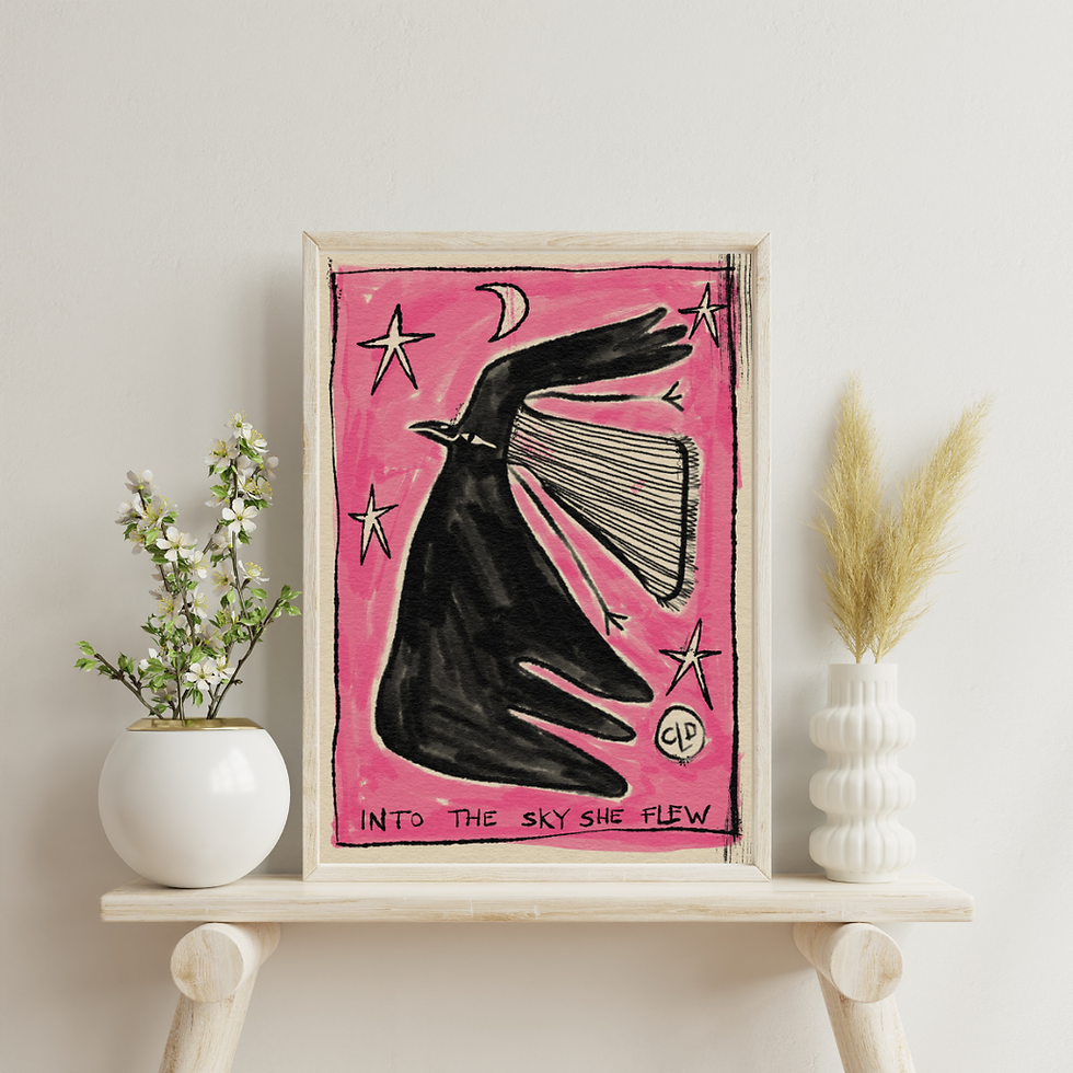 Thumbnail: Clare Davis - Into The Sky She Flew PINK A2