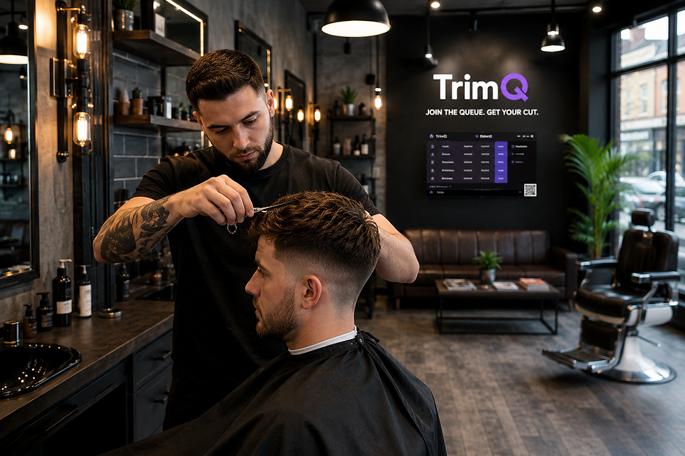 Barber shop cut and sign