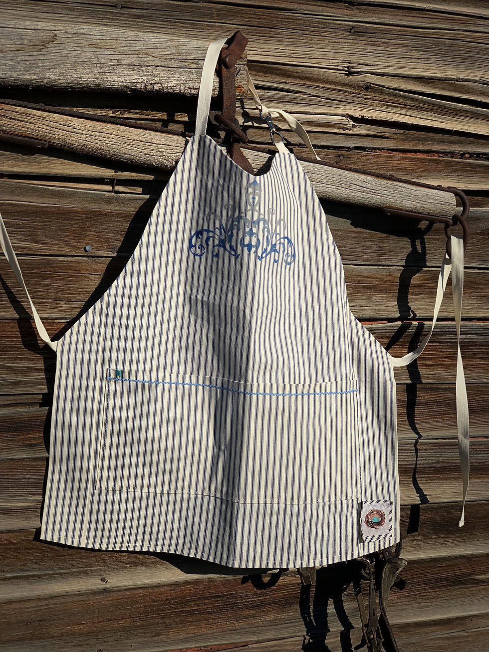 Thumbnail: BLUE TICKING APRON