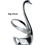 Miniature : Porte-couverts en alliage de zinc en forme de cygne populaire, base de vaisselle