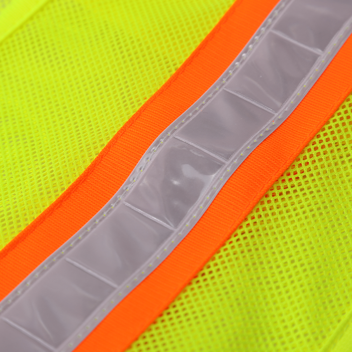 Thumbnail: 8048M High Visibility Multi-pocket Safety Vest, Lime, Mesh Upper Solid Lower