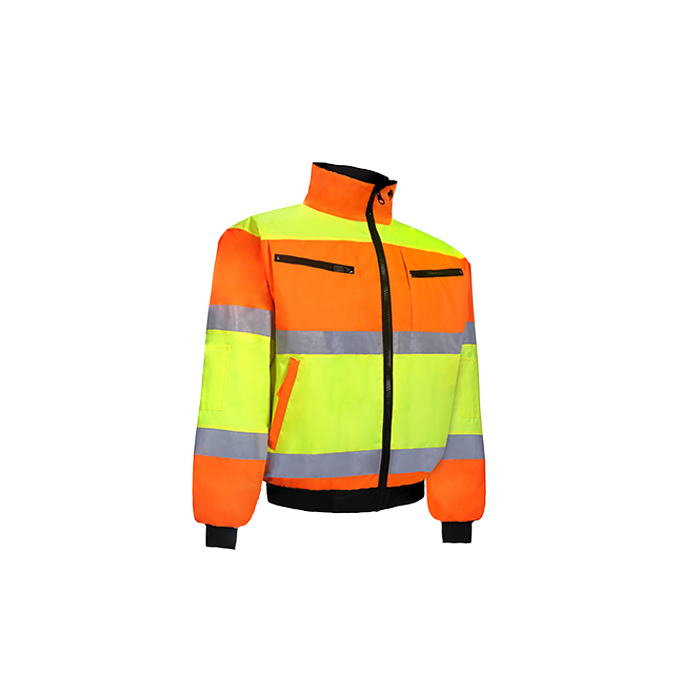Thumbnail: 300C-3  High Visibility Reversible Bomber Jacket, Class 3, Orange/Lime