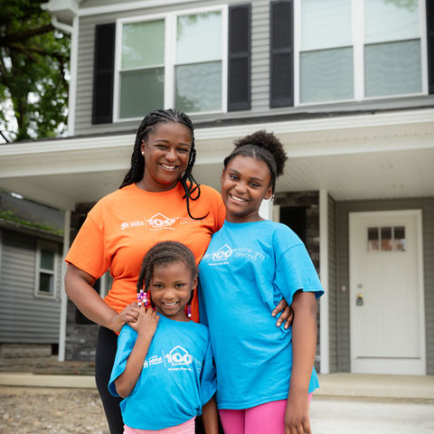 Lake-Geauga Habitat for Humanity 100 Homes & Beyond Campaign promoting donations to build safe, affordable housing for local families in Lake and Geauga Counties.