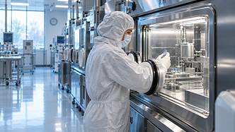 Scientist Inspecting Vial in Isolator.png