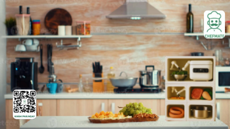 Ảnh: Gian bếp quen thuộc của người nội trợ nhưng đã có sự góp mặt của Chefmate