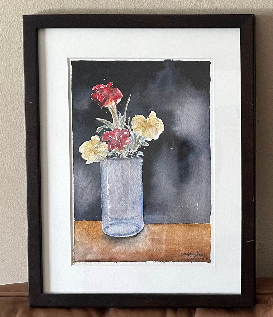Glass of Flowers - Framed Original - 11x14"