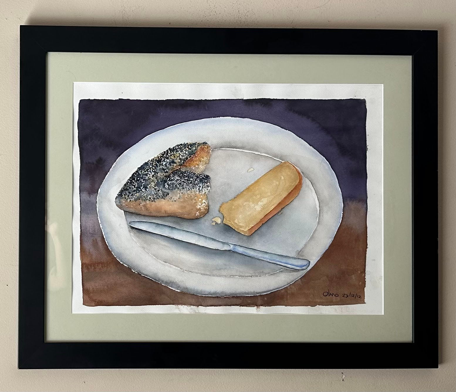 Lugano's Bread - Framed Original - 23" x 29"