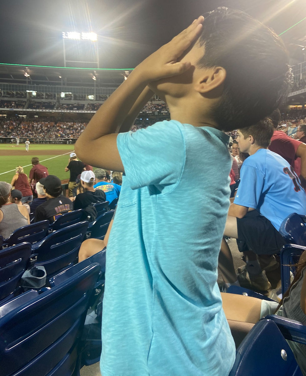 Emotions at game twelve of the college world series