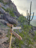 Hunter and Sunset Vista Trails Converging on Picacho Peak