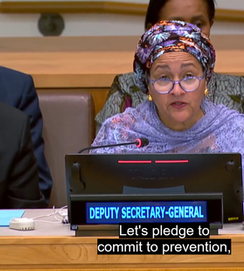The UN deputy secretary-general highlights prevention