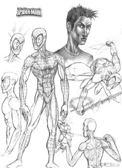 Early Spiderman sketch