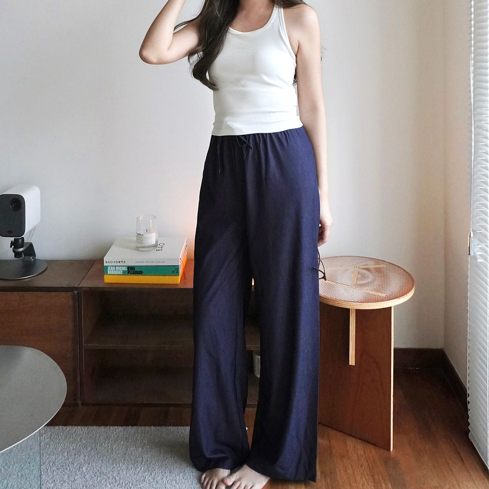 Thumbnail: Linen Flow Pants in Blue