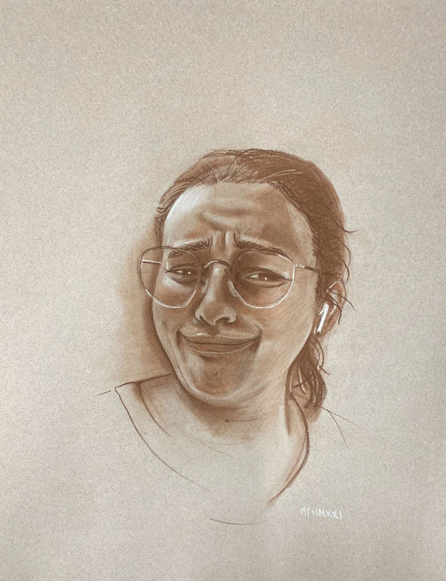 self portrait, 25.5 x 19 in., Conte on Paper, 2021.jpg