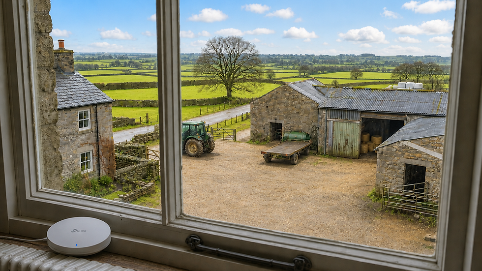 The Frost team has supported another rural business which was suffering poor internet coverage and was experiencing a dead spot in one of their buildings, which was affecting connectivity upstairs.